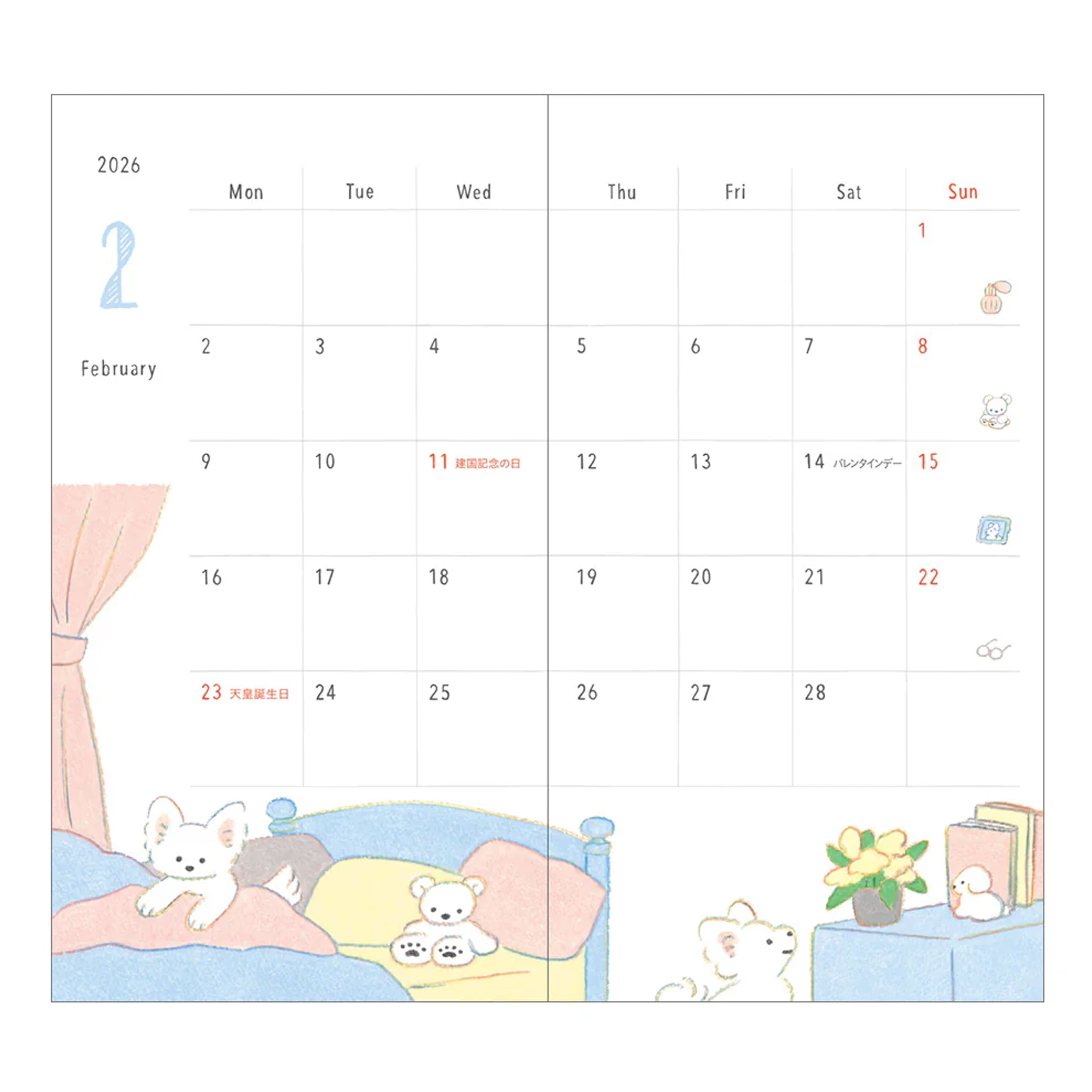 2026 Diary | Pocket Diary | Dog | Midori | 3 SIZE OPTIONS AVAILABLE
