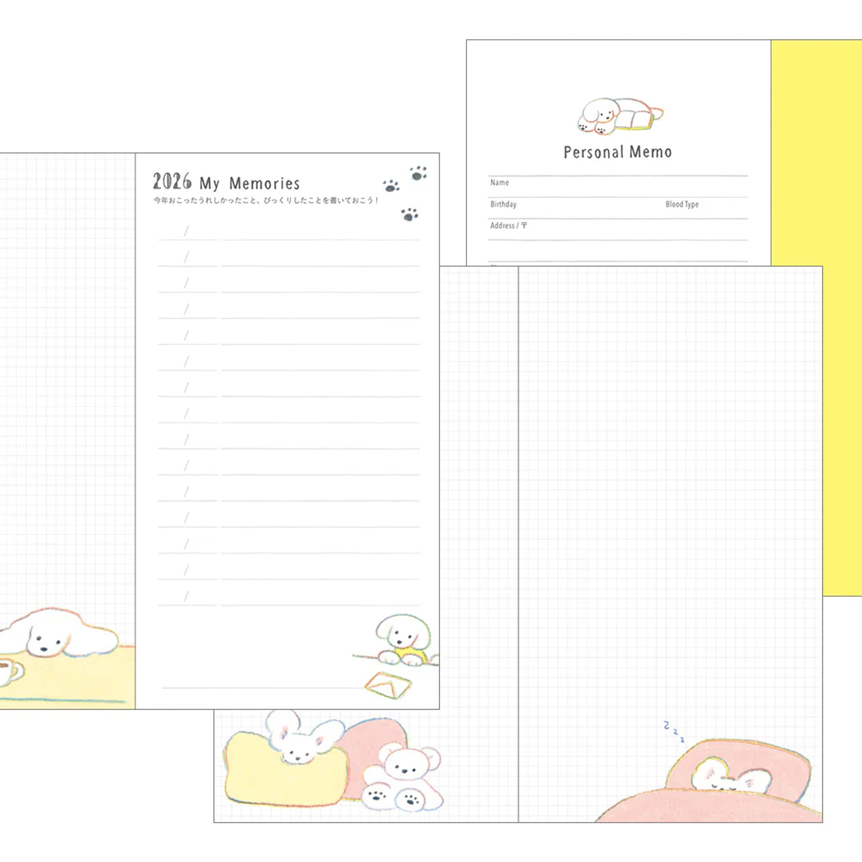 2026 Diary | Pocket Diary | Dog | Midori | 3 SIZE OPTIONS AVAILABLE