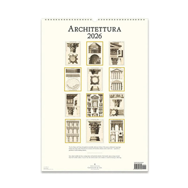 2026 Wall Calendar | Architecttura | Cavallini & Co.