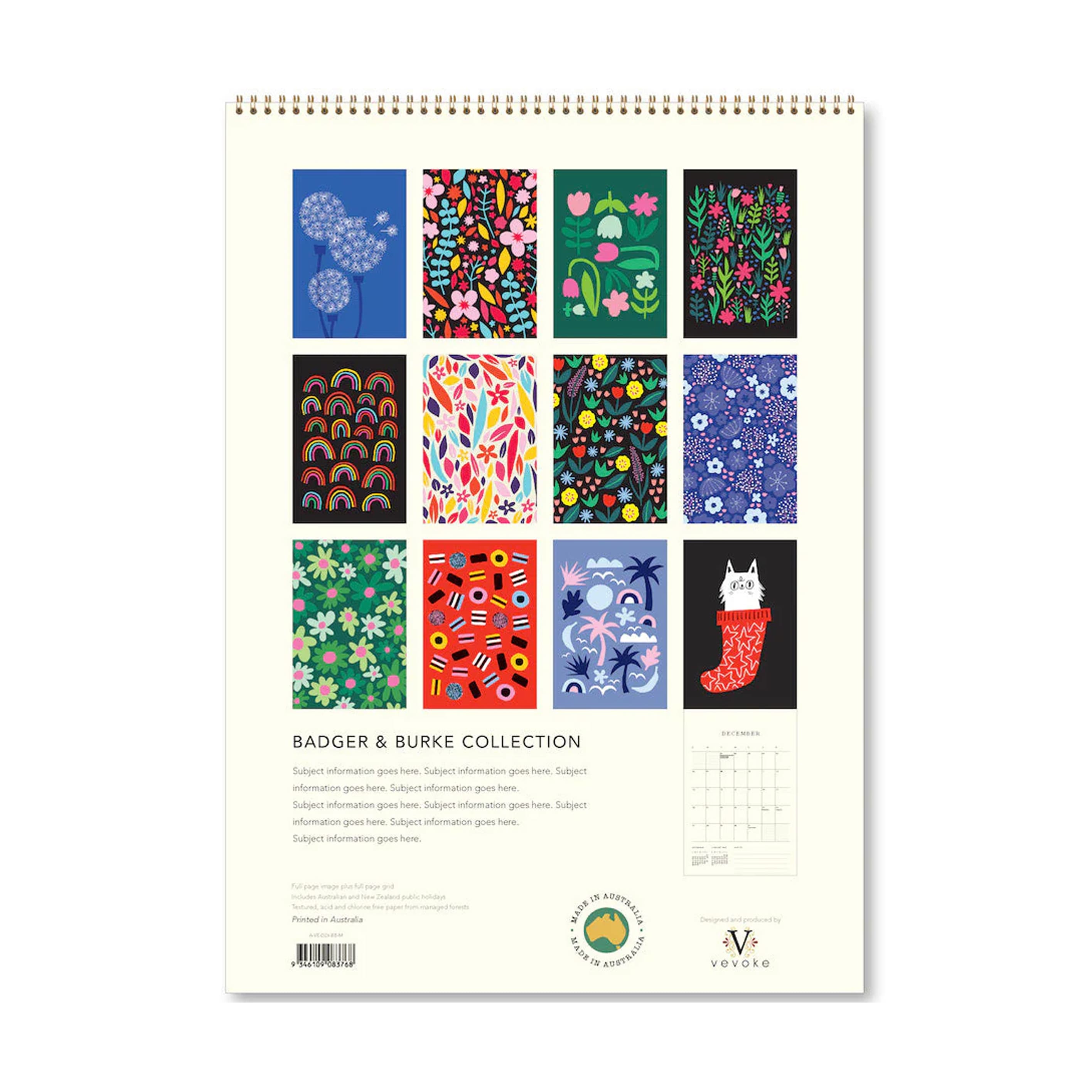 2026 Wall Calendar | Badger & Burke | Vevoke