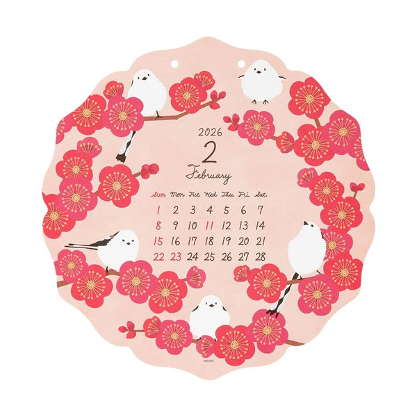 2026 Wall Calendar | Die Cut | Birds | Midori