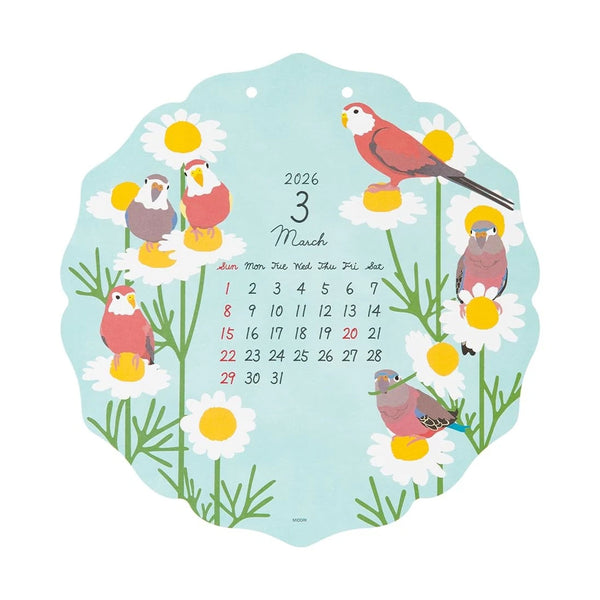 2026 Wall Calendar | Die Cut | Birds | Midori