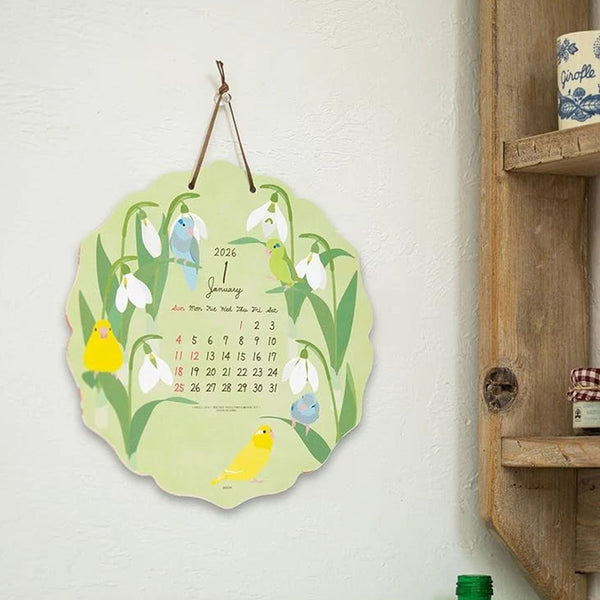2026 Wall Calendar | Die Cut | Birds | Midori