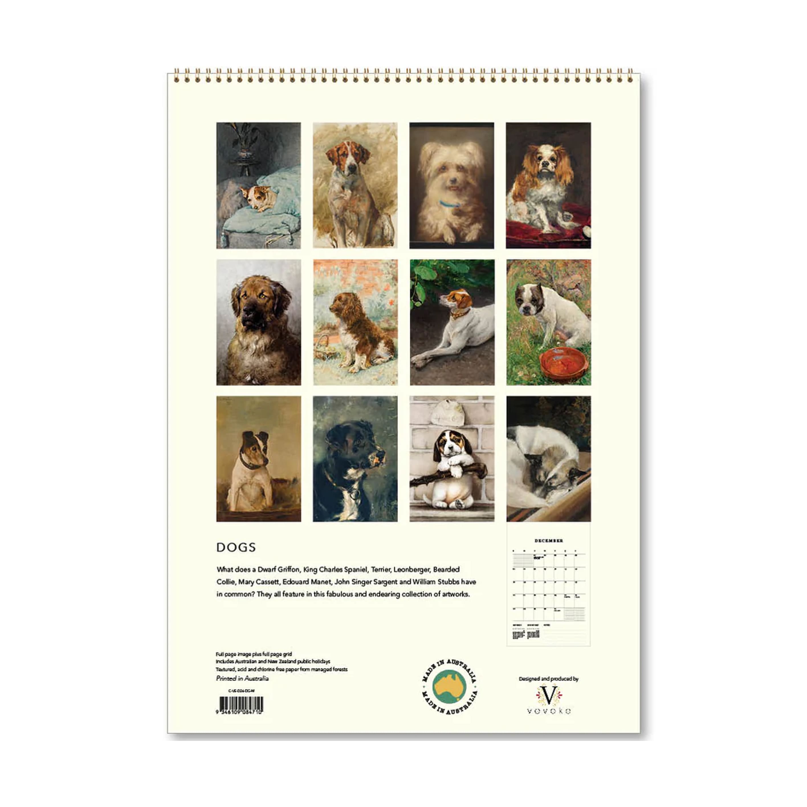 2026 Wall Calendar | Dogs | Vevoke