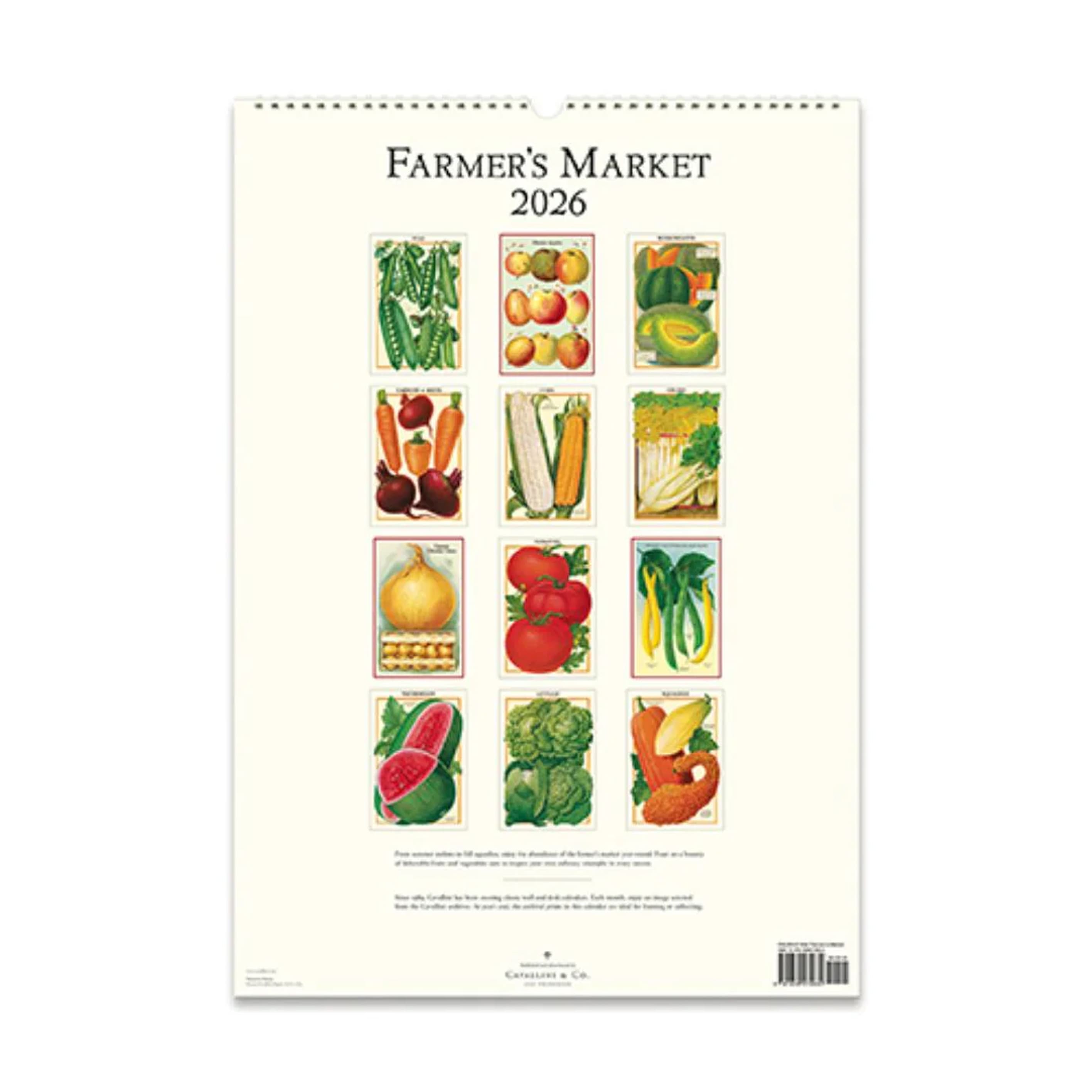 2026 Wall Calendar | Farmer's Market | Cavallini & Co.