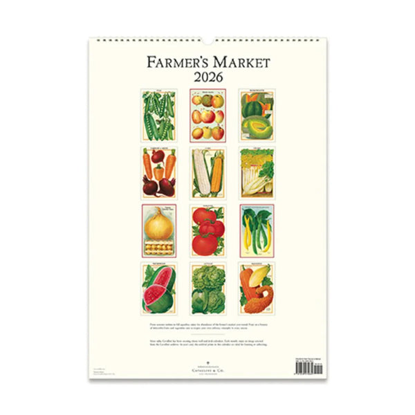 2026 Wall Calendar | Farmer's Market | Cavallini & Co.