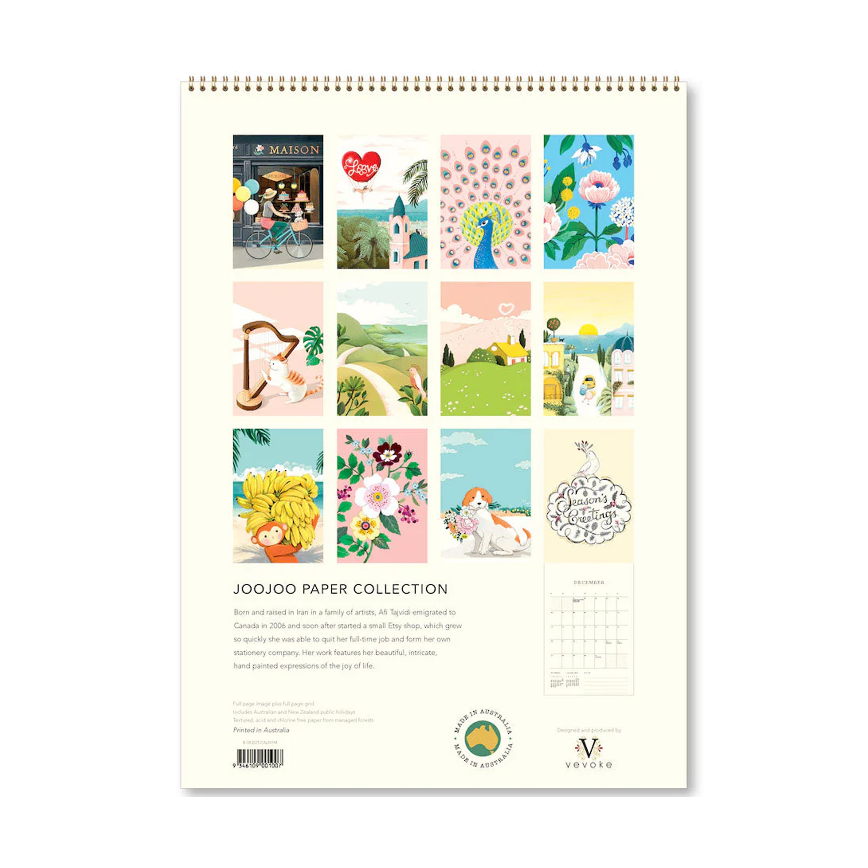 2026 Wall Calendar | Joojoo Paper | Vevoke