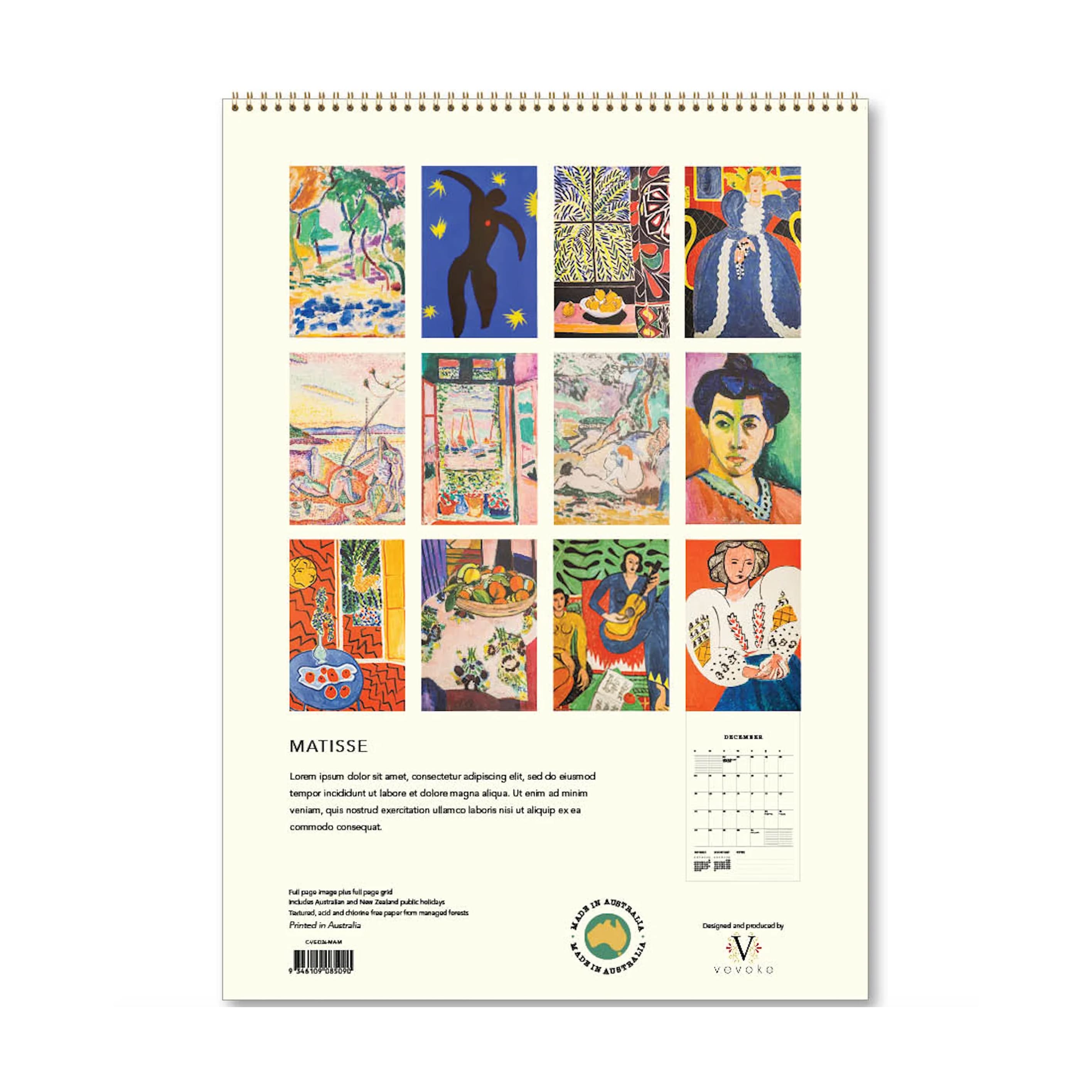2026 Wall Calendar | Matisse | Vevoke
