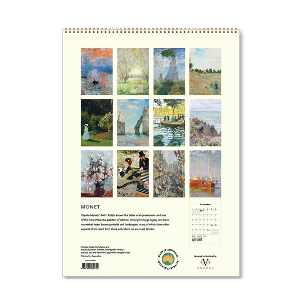 2026 Wall Calendar | Monet | Vevoke