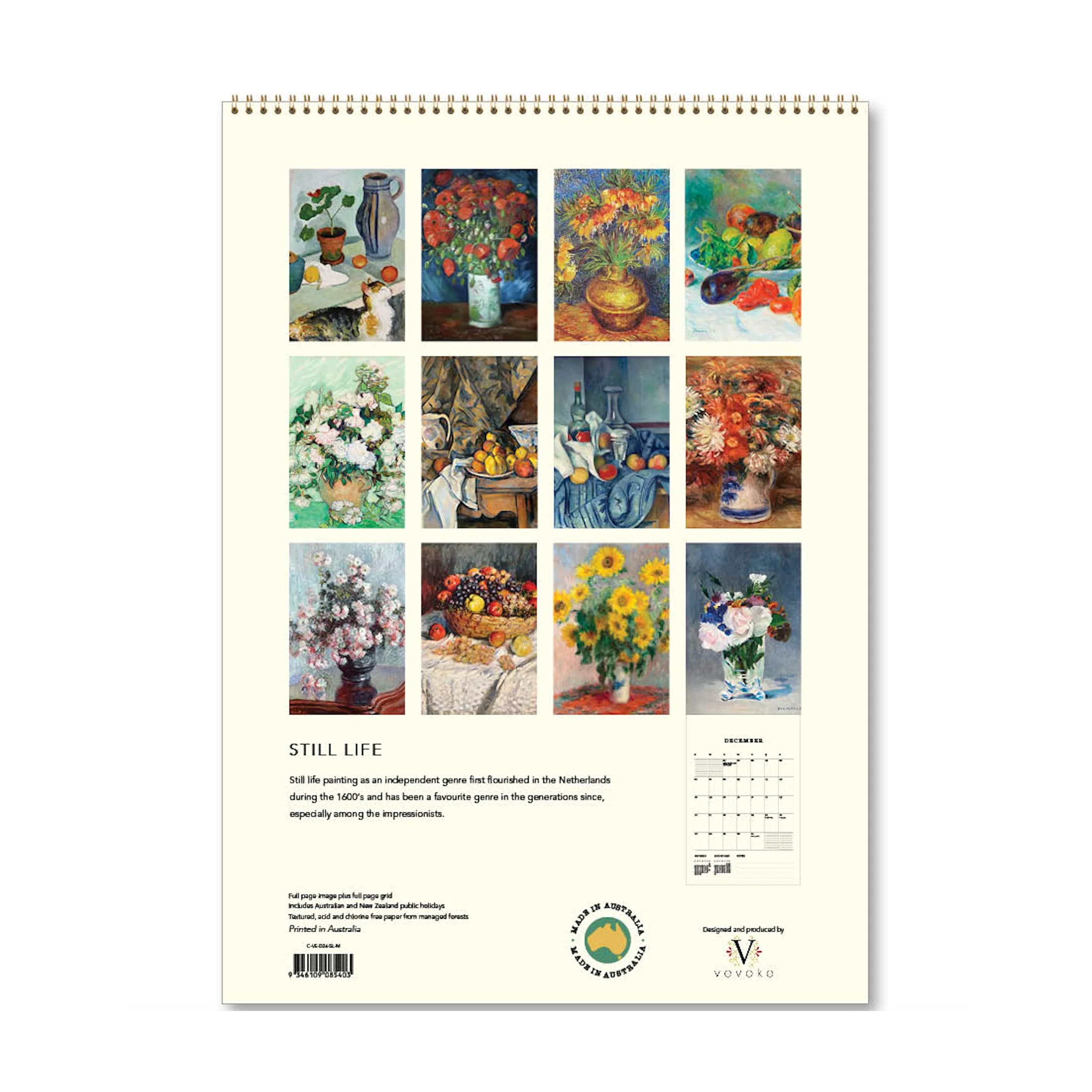 2026 Wall Calendar | Still Life | Vevoke