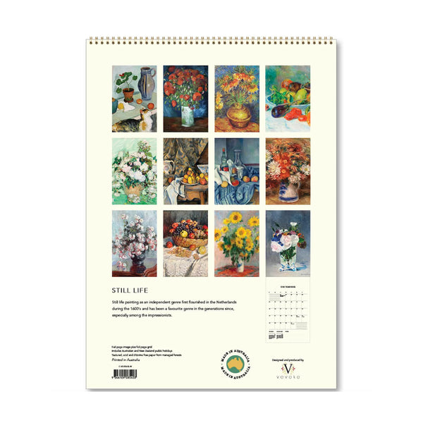 2026 Wall Calendar | Still Life | Vevoke