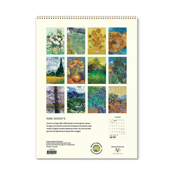 2026 Wall Calendar | Van Gogh's Trees and Flowers | Vevoke