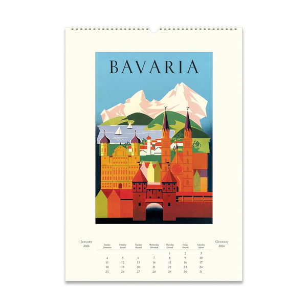 2026 Wall Calendar | Vintage Travel | Cavallini & Co.