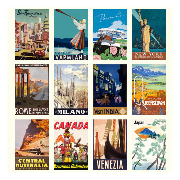 2026 Wall Calendar | Vintage Travel | Vevoke