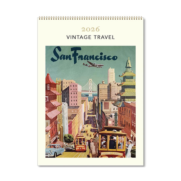 2026 Wall Calendar | Vintage Travel | Vevoke