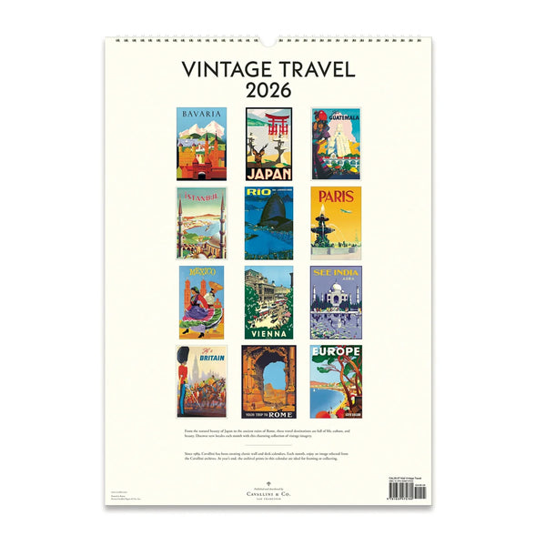 2026 Wall Calendar | Vintage Travel | Cavallini & Co.