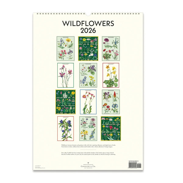 2026 Wall Calendar | Wildflowers | Cavallini & Co.