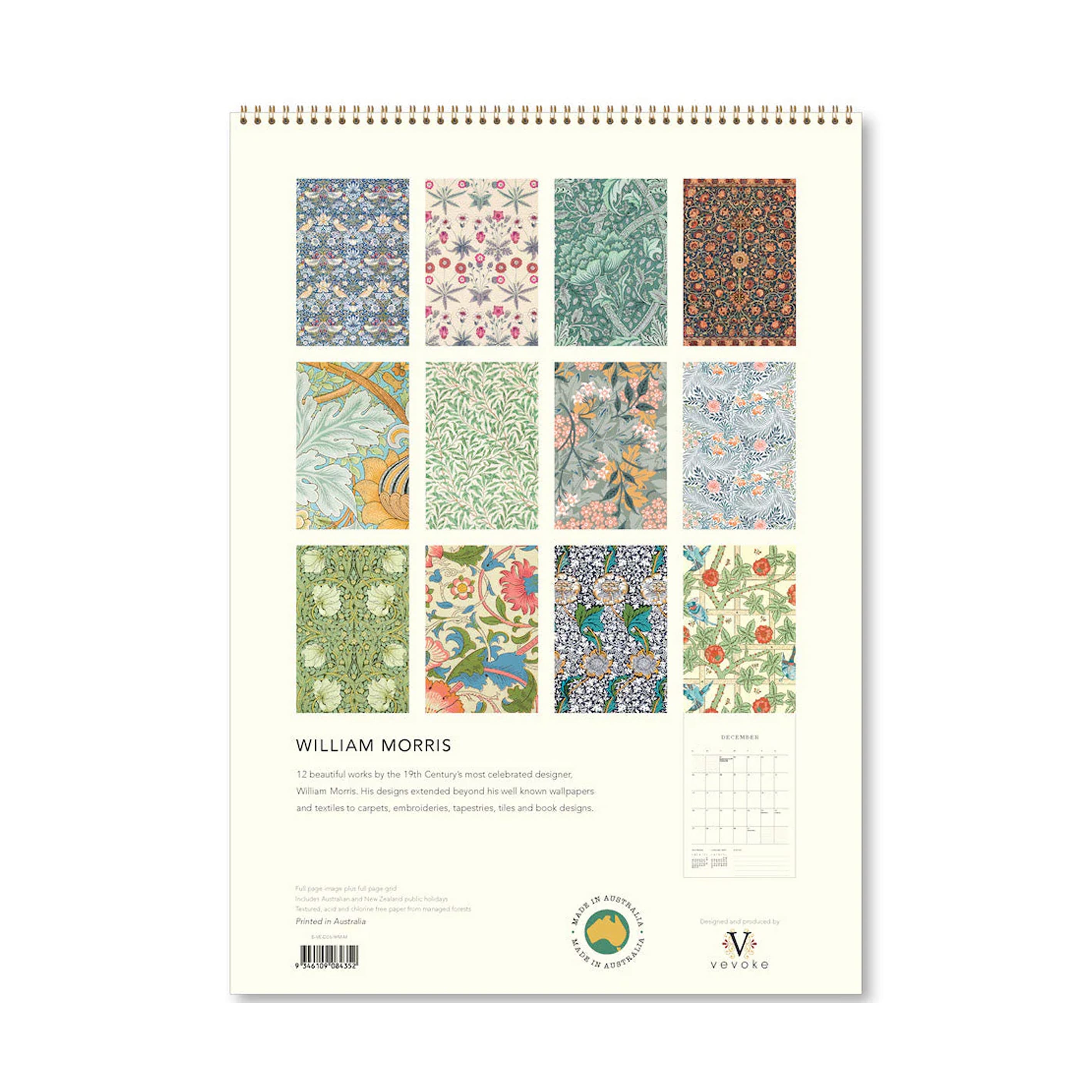 2026 Wall Calendar | William Morris | Vevoke