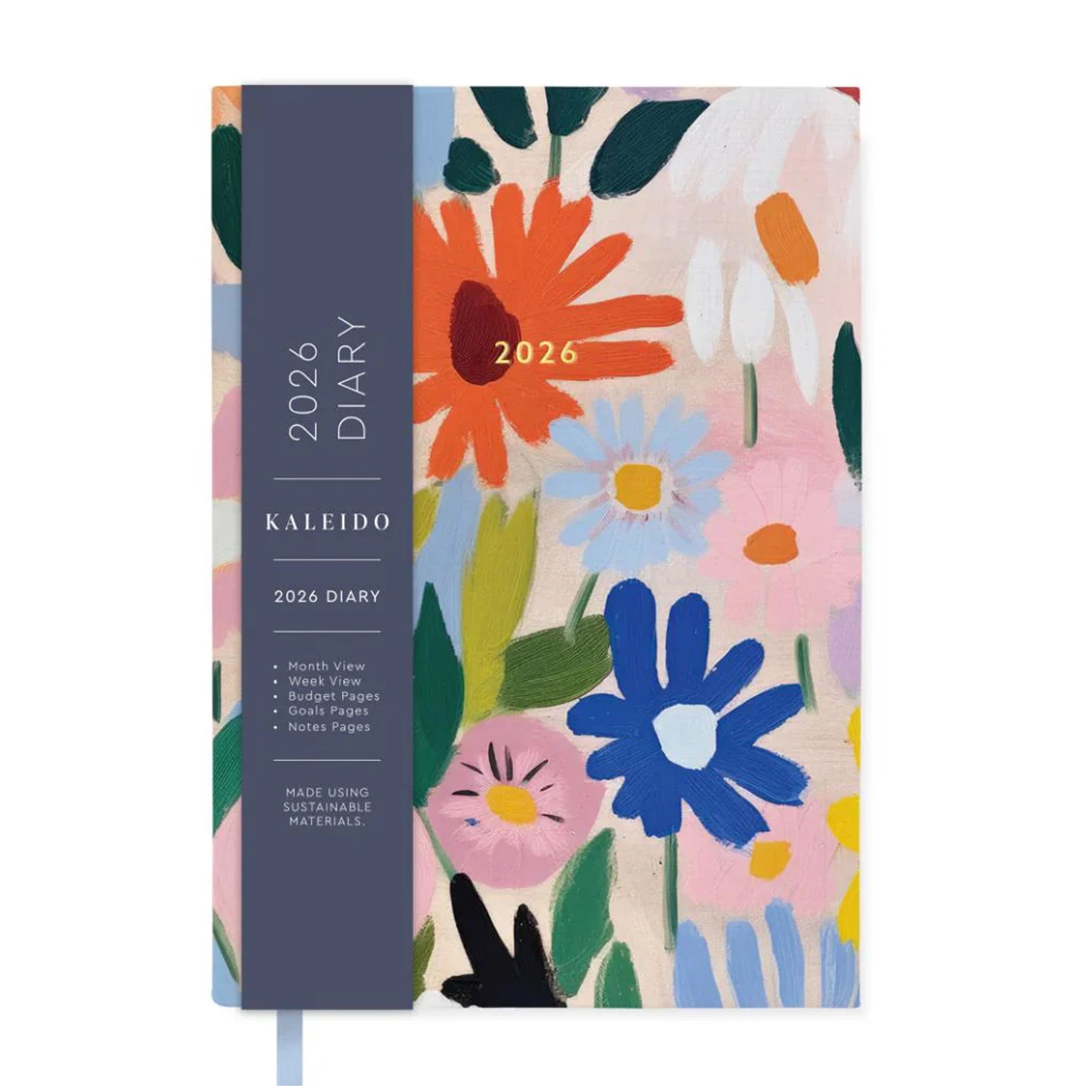2026 Diary| Gouache Floral | Kaleido | 2 SIZE OPTIONS AVAILABLE