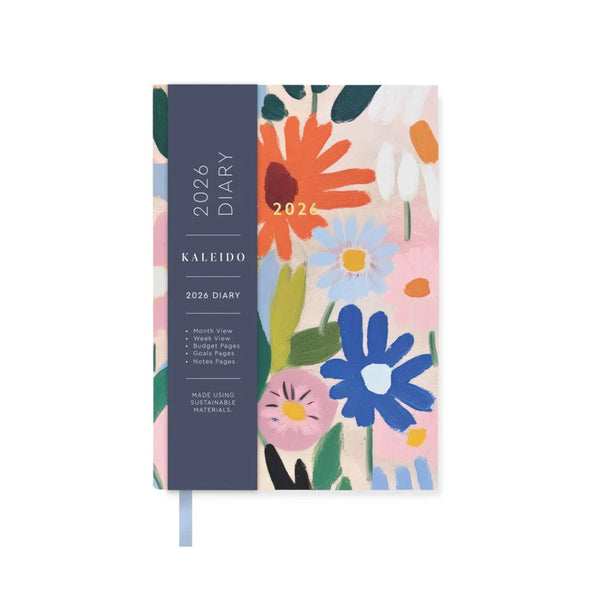 2026 Diary| Gouache Floral | Kaleido | 2 SIZE OPTIONS AVAILABLE