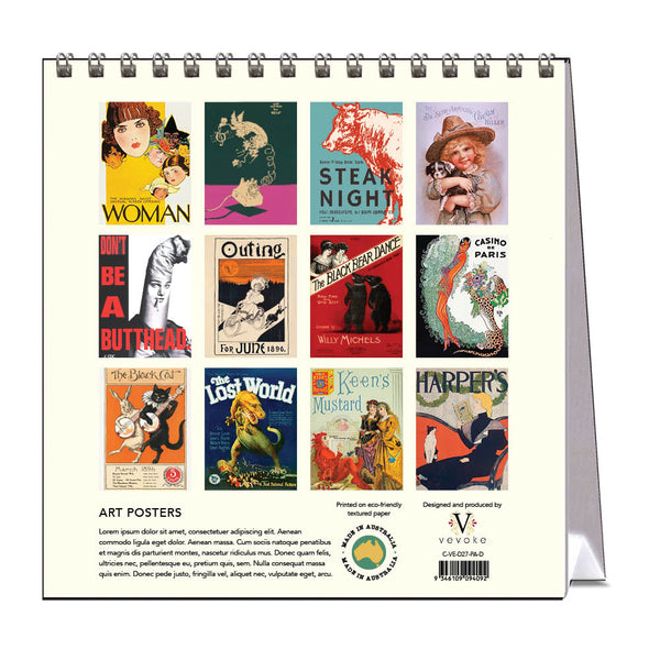 2027 Desk Calendar | Art Posters | Vevoke