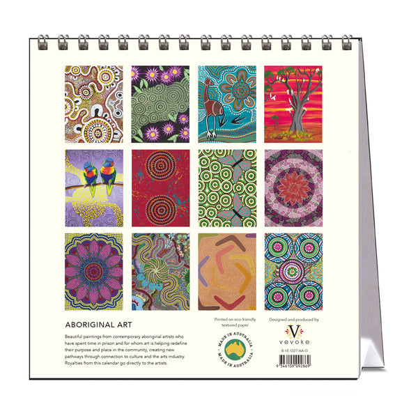 2027 Desk Calendar | Aboriginal Art | Vevoke