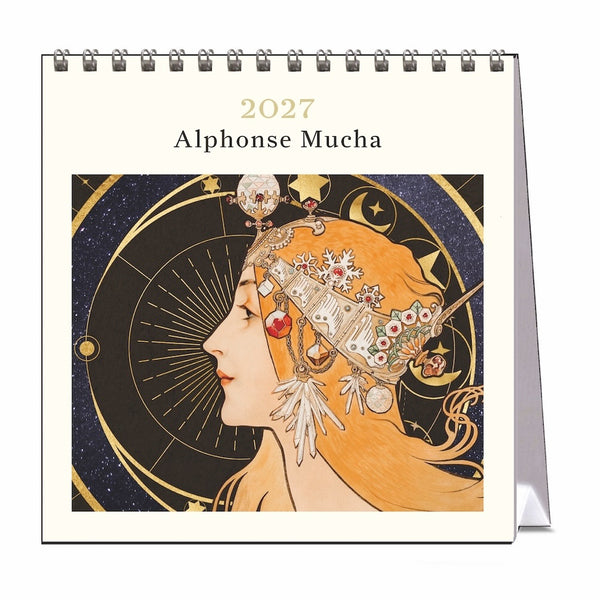 2027 Desk Calendar | Alphonse Mucha| Vevoke