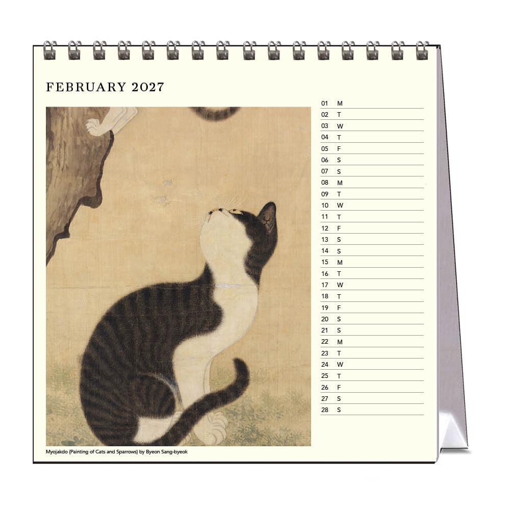 2027 Desk Calendar | Cat Drawings | Vevoke