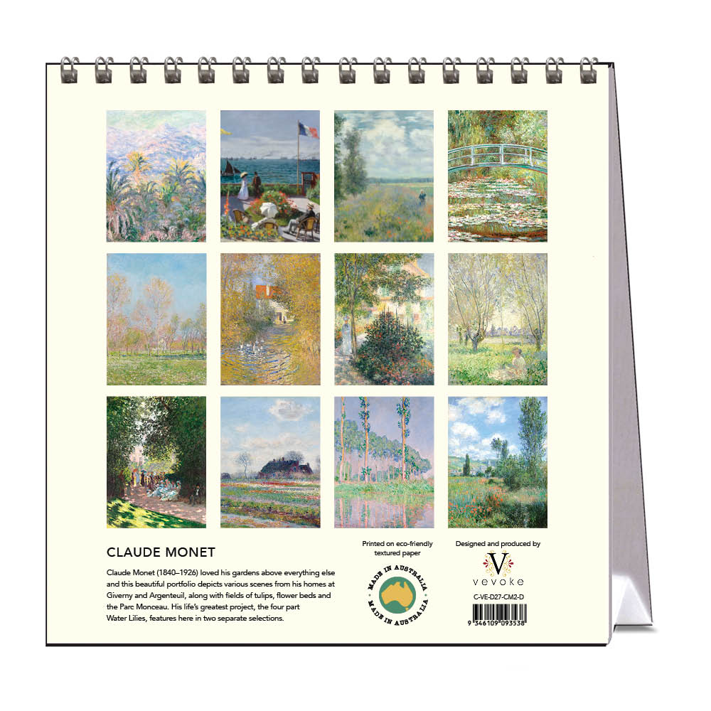 2027 Desk Calendar | Monet's Garden | Vevoke