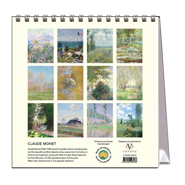2027 Desk Calendar | Monet's Garden | Vevoke