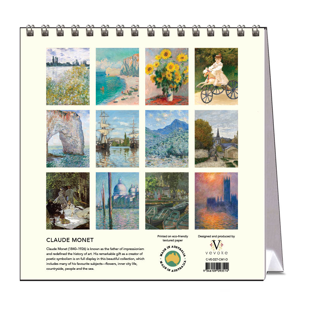 2027 Desk Calendar | Claude Monet | Vevoke