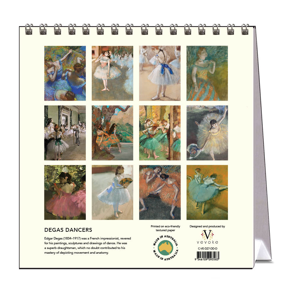 2027 Desk Calendar | Degas Dancers | Vevoke