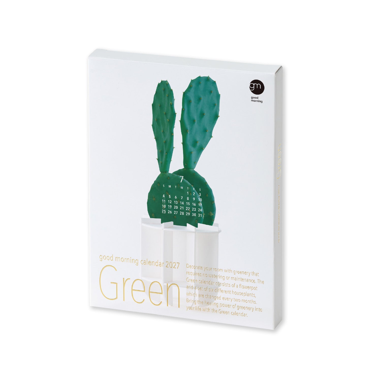 2027 Desk Calendar | Greenery | Good Morning