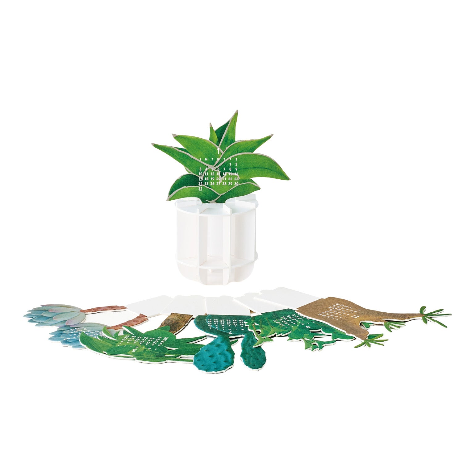 2027 Desk Calendar | Greenery | Good Morning
