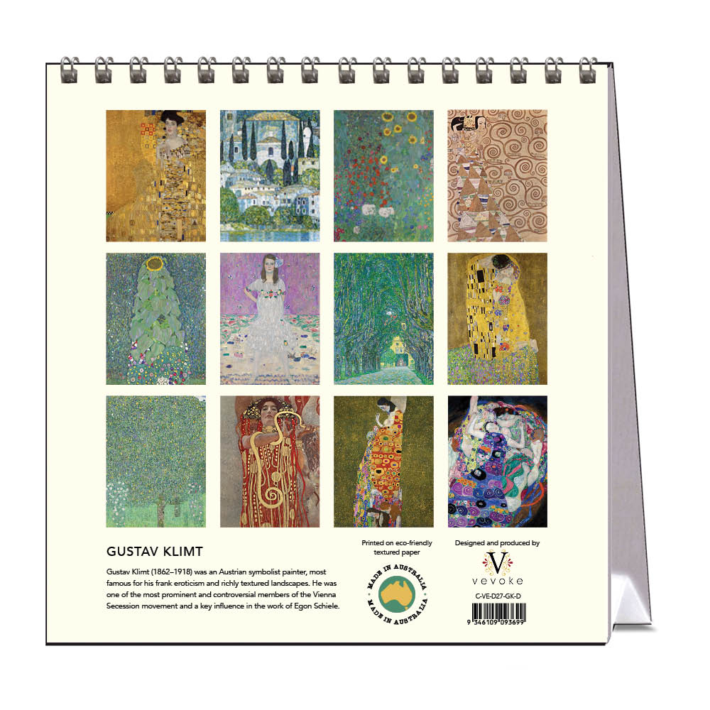 2027 Desk Calendar | Gustav Klimt | Vevoke
