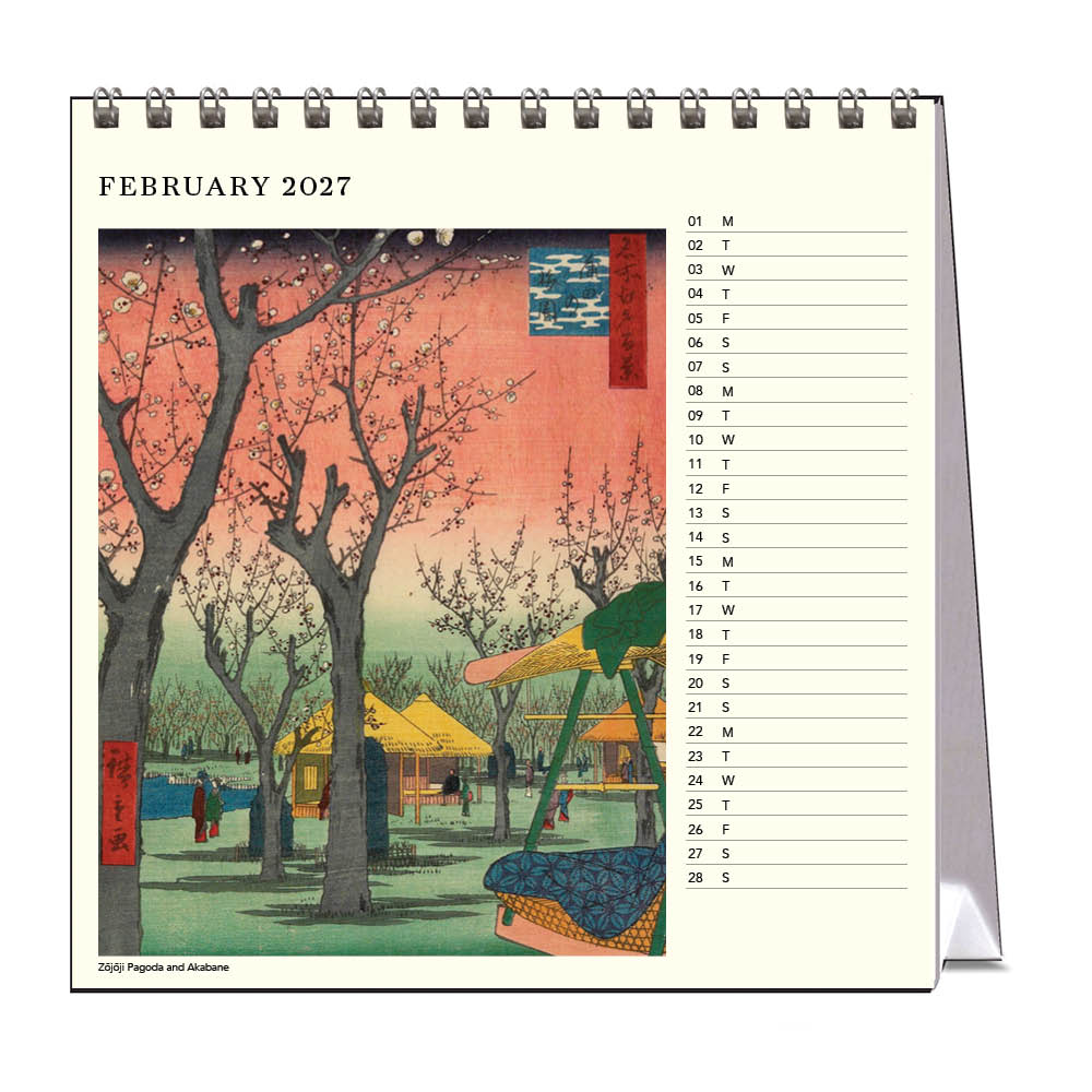 2027 Desk Calendar | Hiroshige | Vevoke