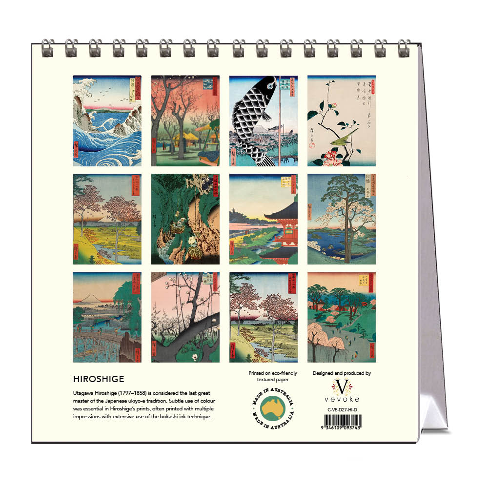 2027 Desk Calendar | Hiroshige | Vevoke