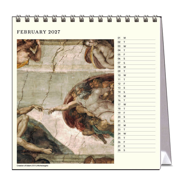 2027 Desk Calendar | Iconic Paintings | Vevoke