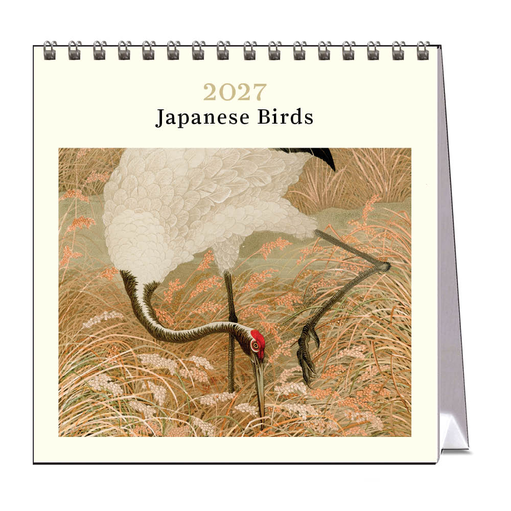 2027 Desk Calendar | Japanese Birds | Vevoke