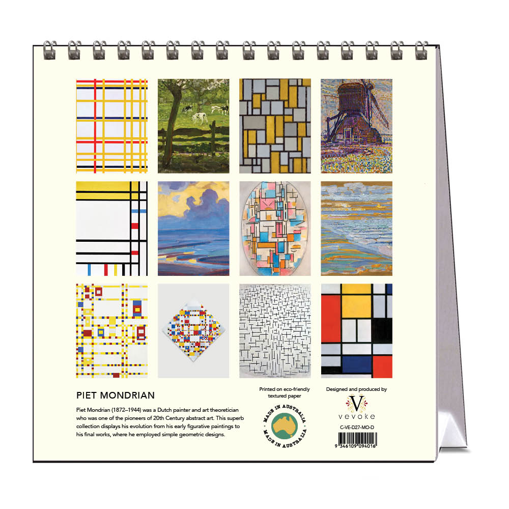 2027 Desk Calendar | Piet Mondrian | Vevoke
