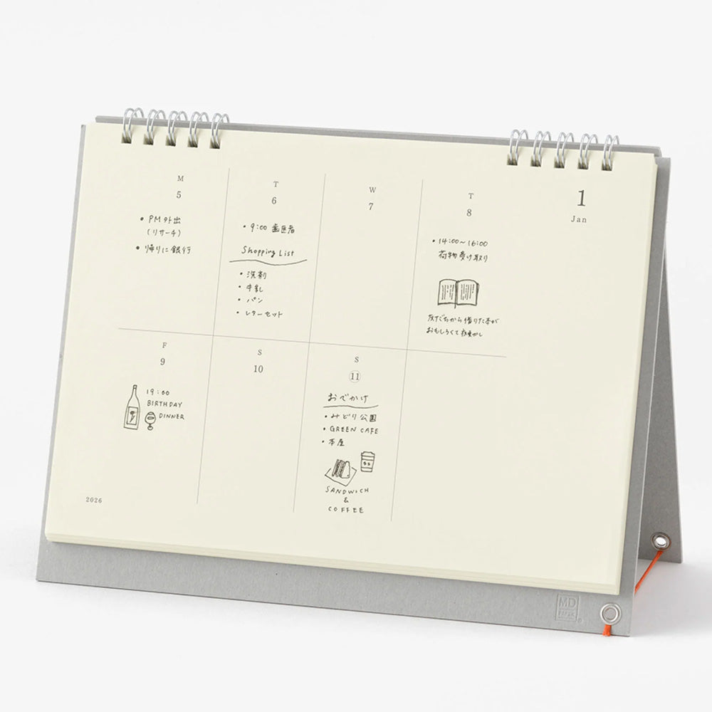 2027 Desk Calendar | Weekly | MD Product | Midori