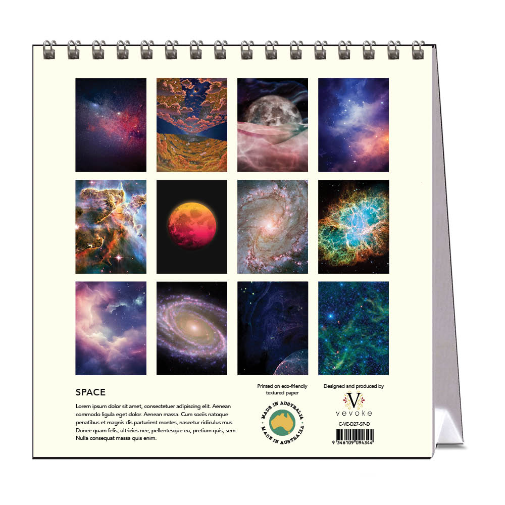 2027 Desk Calendar | Space | Vevoke