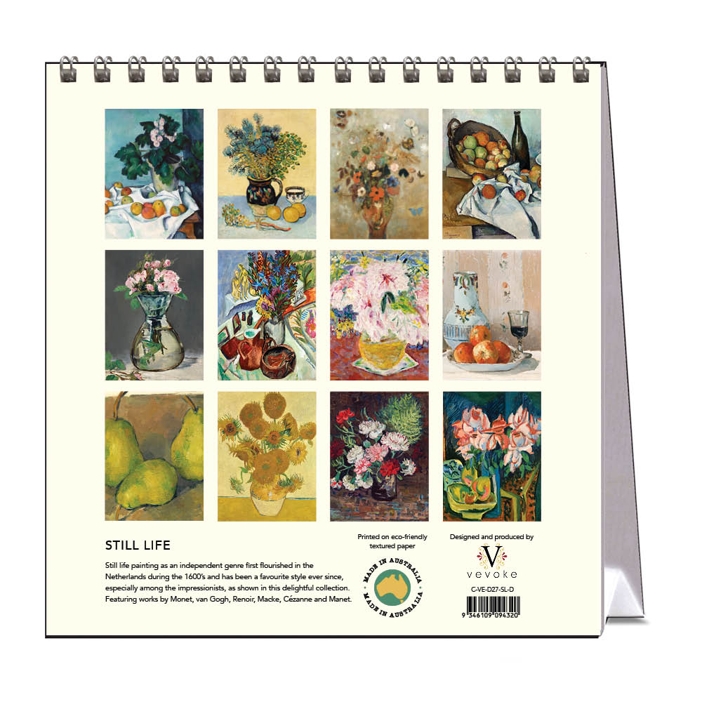2027 Desk Calendar | Still Life | Vevoke