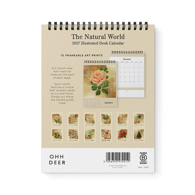 2027 Desk Calendar | The Natural World | Ohh Deer