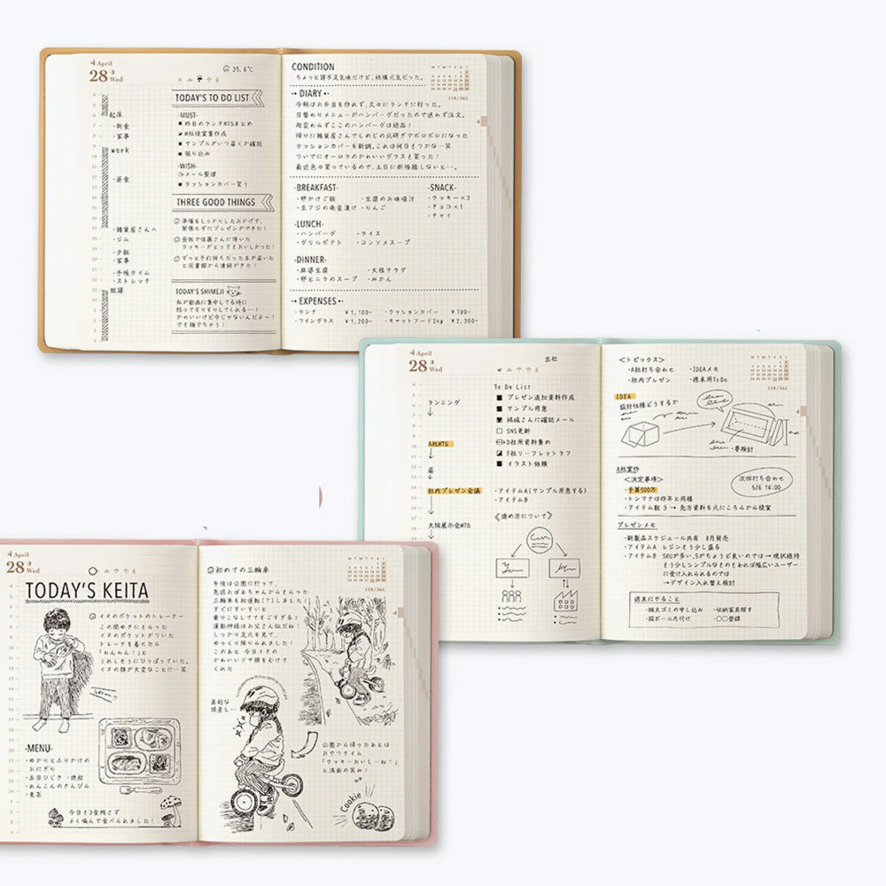 2027 Diary | Daily | Hibino | A6 | Midori | 3 COLOUR OPTIONS AVAILABLE