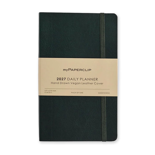 2027 Diary | Daily Planner | Soft Vegan Leather Cover | myPaperclip | 5 COLOUR OPTIONS AVAILABLE