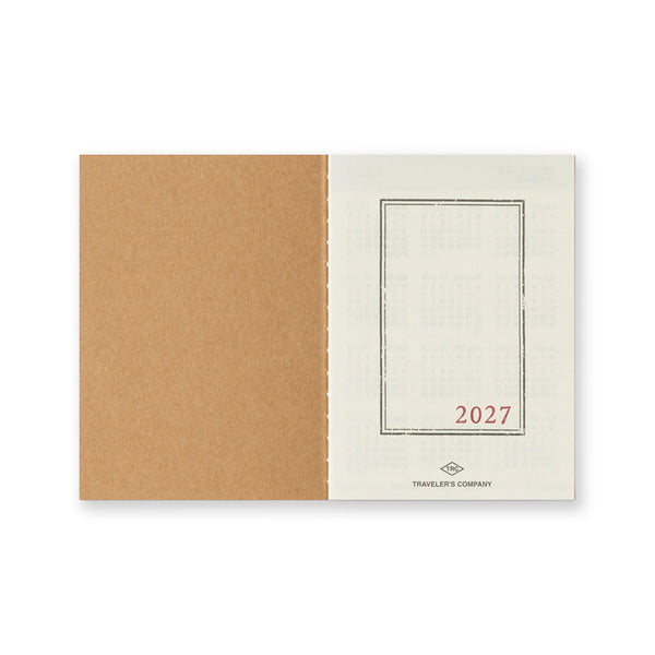 2027 Diary | Insert | Monthly | Traveler's Company | 2 SIZE OPTIONS AVAILABLE