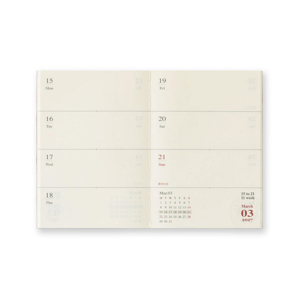2027 Diary | Insert | Passport | Weekly | Traveler's Company