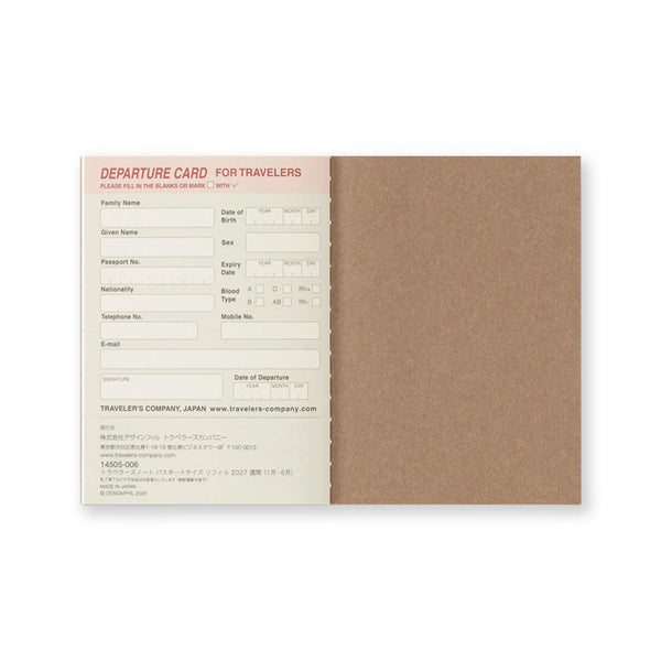 2027 Diary | Insert | Passport | Weekly | Traveler's Company