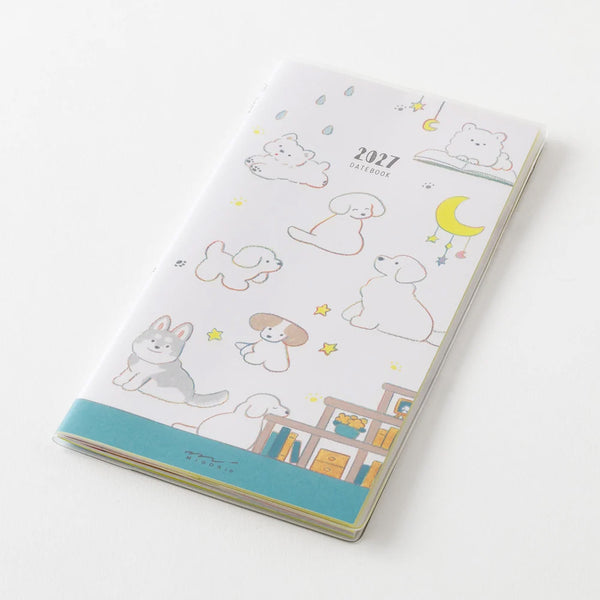 2027 Diary | Weekly | Pocket Diary | B6 | Dog | Midori